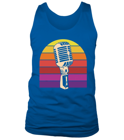 Vintage Microphone Retro Sunset Tank Top Unisex