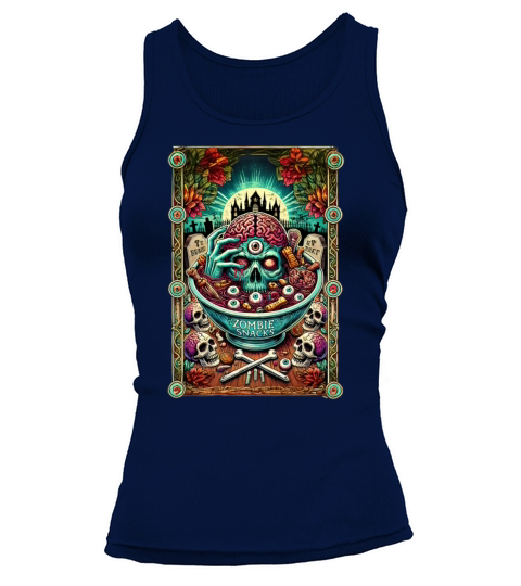 Retro Zombie Snack Party Art Tank top Woman