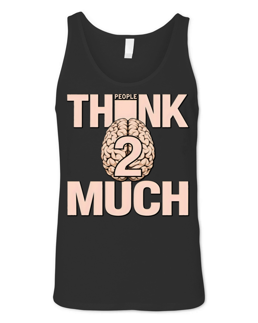 people think 2 much vintage Unisex Jersey Tank