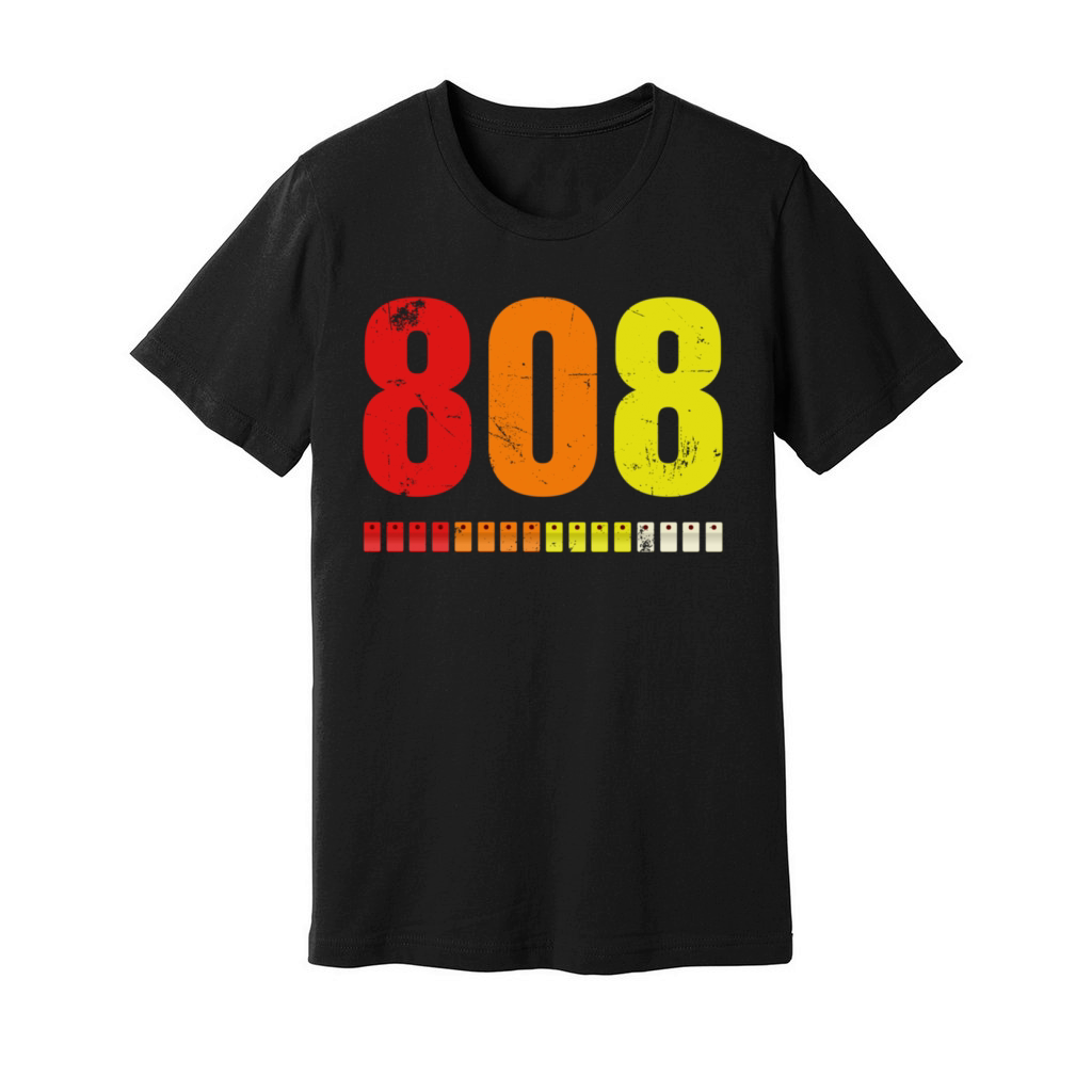 808 Retro Vintage Electronic Drum Machine Unisex Jersey Tee