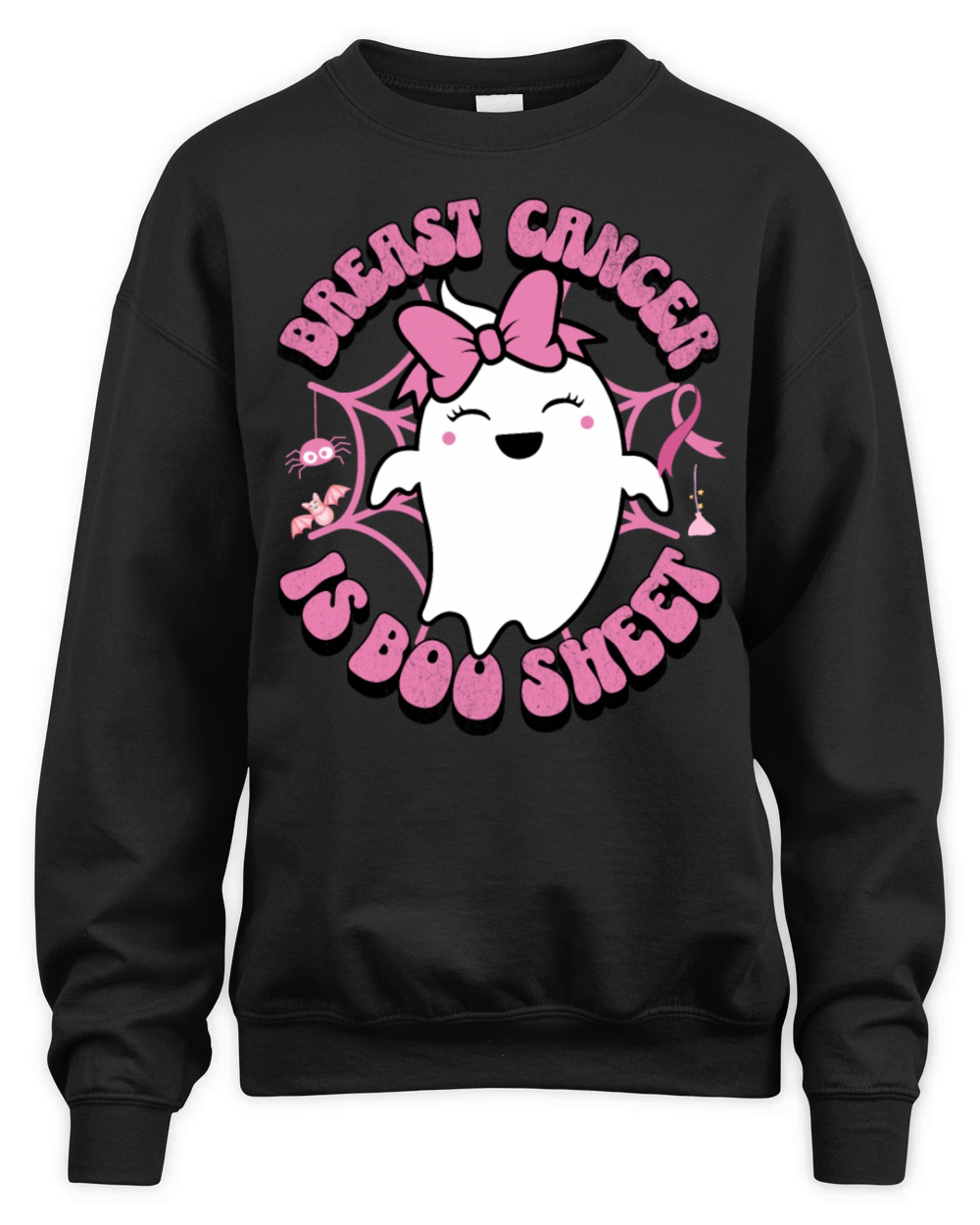 Breast Cancer Is Boo Sheet Halloween Ghost Costume Unisex Premium Crewneck Sweatshirt