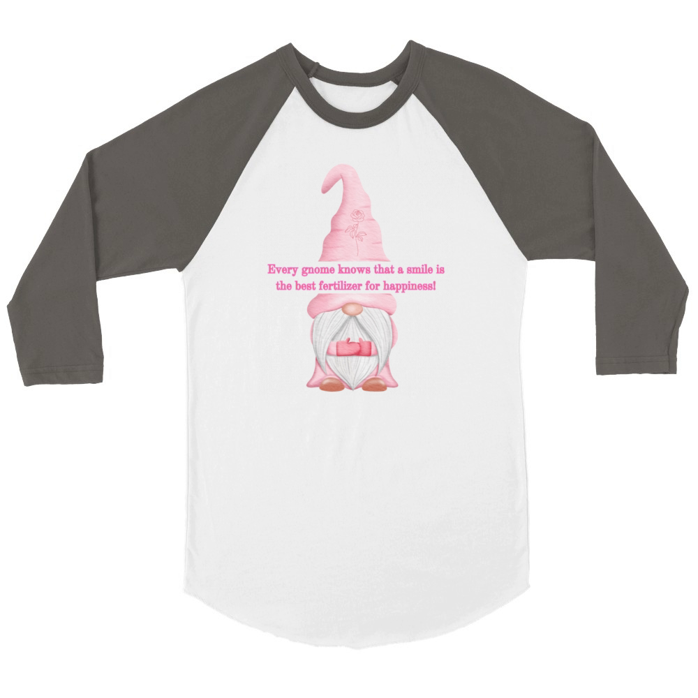 Pink Knome Unisex ¾ sleeve Raglan T-shirt