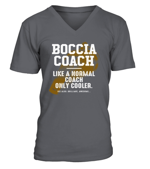 Boccia Coach Like a Normal Coach Disability Sports V-Neck T-shirt