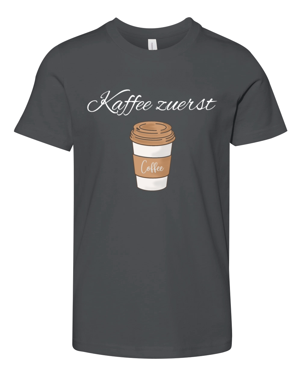 Coffee First Kaffee zuerst Youth Unisex Jersey Tee