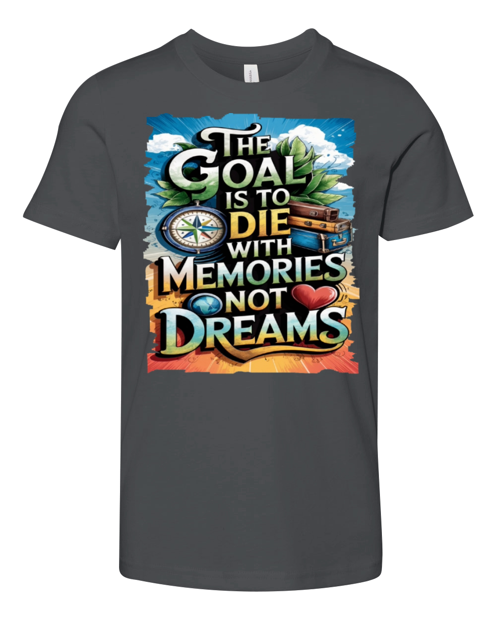 Travel Quote to get inspired N04 Youth Unisex Jersey Tee