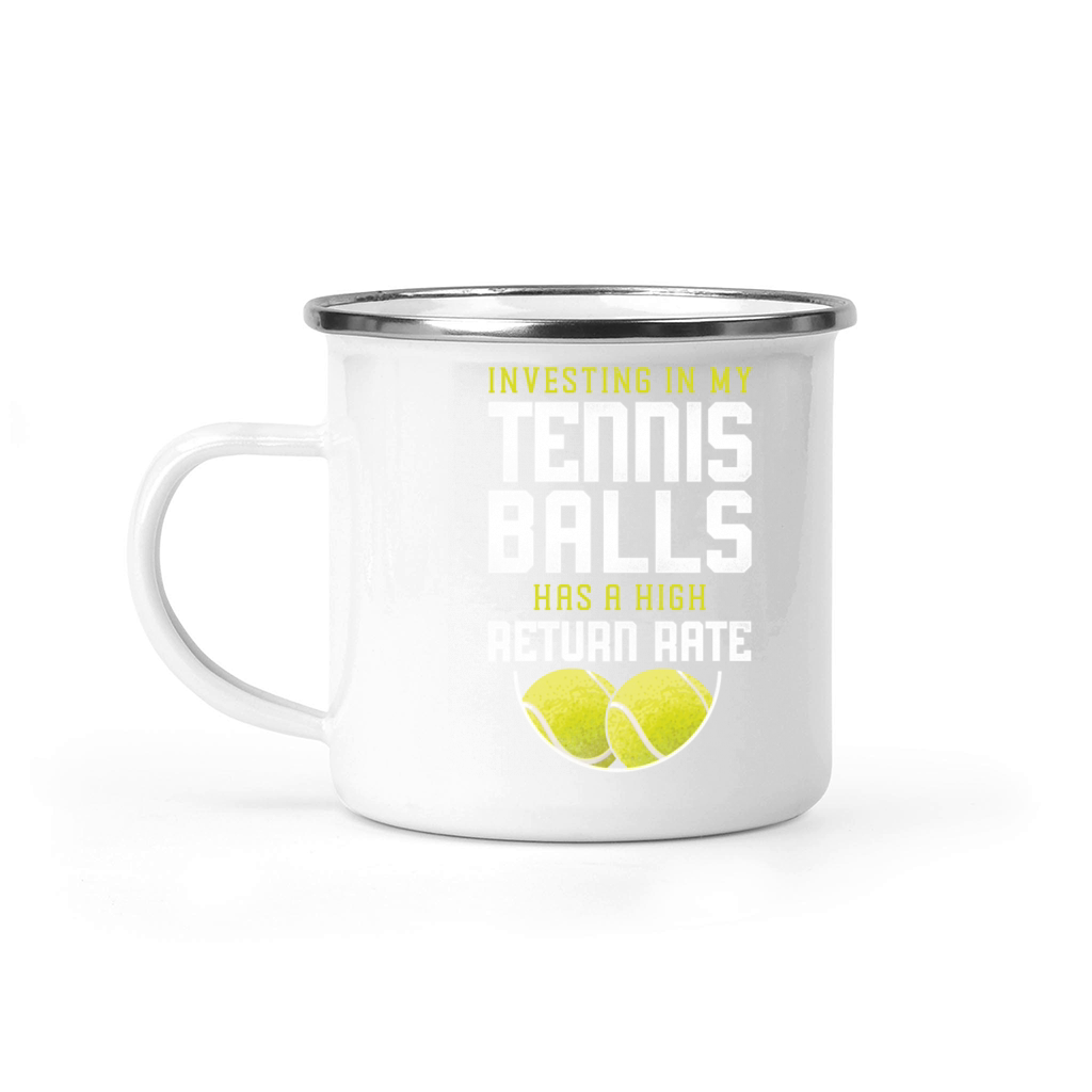 Funny Tennis Player Racket Pun Camping Mug