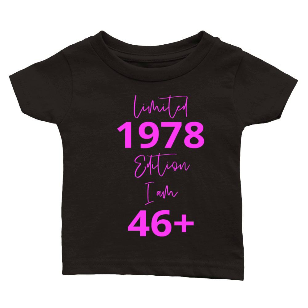 46th Birthday girl for Women Ladies old Classic Baby Crewneck T-shirt
