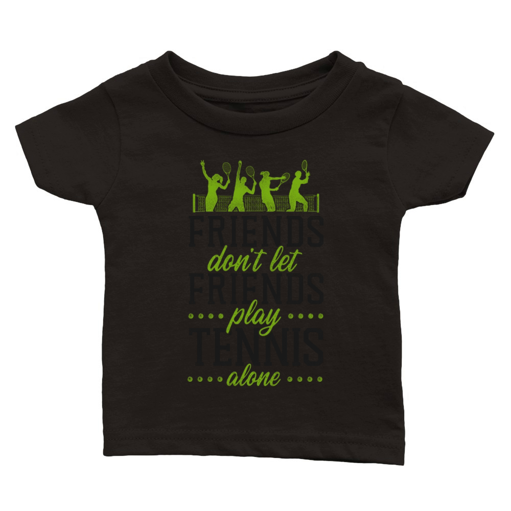 Funny Tennis Player Racket Friends Classic Baby Crewneck T-shirt