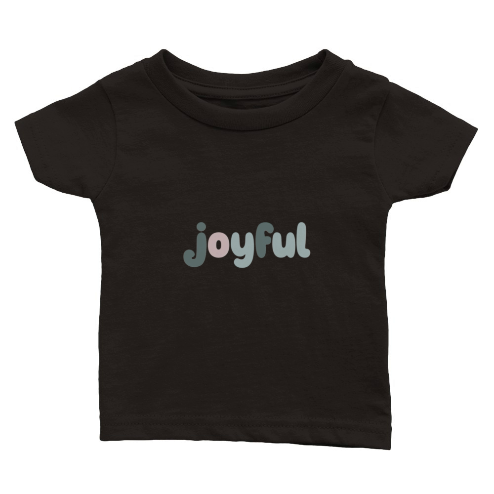Joyful - Minimalist Classic Baby Crewneck T-shirt
