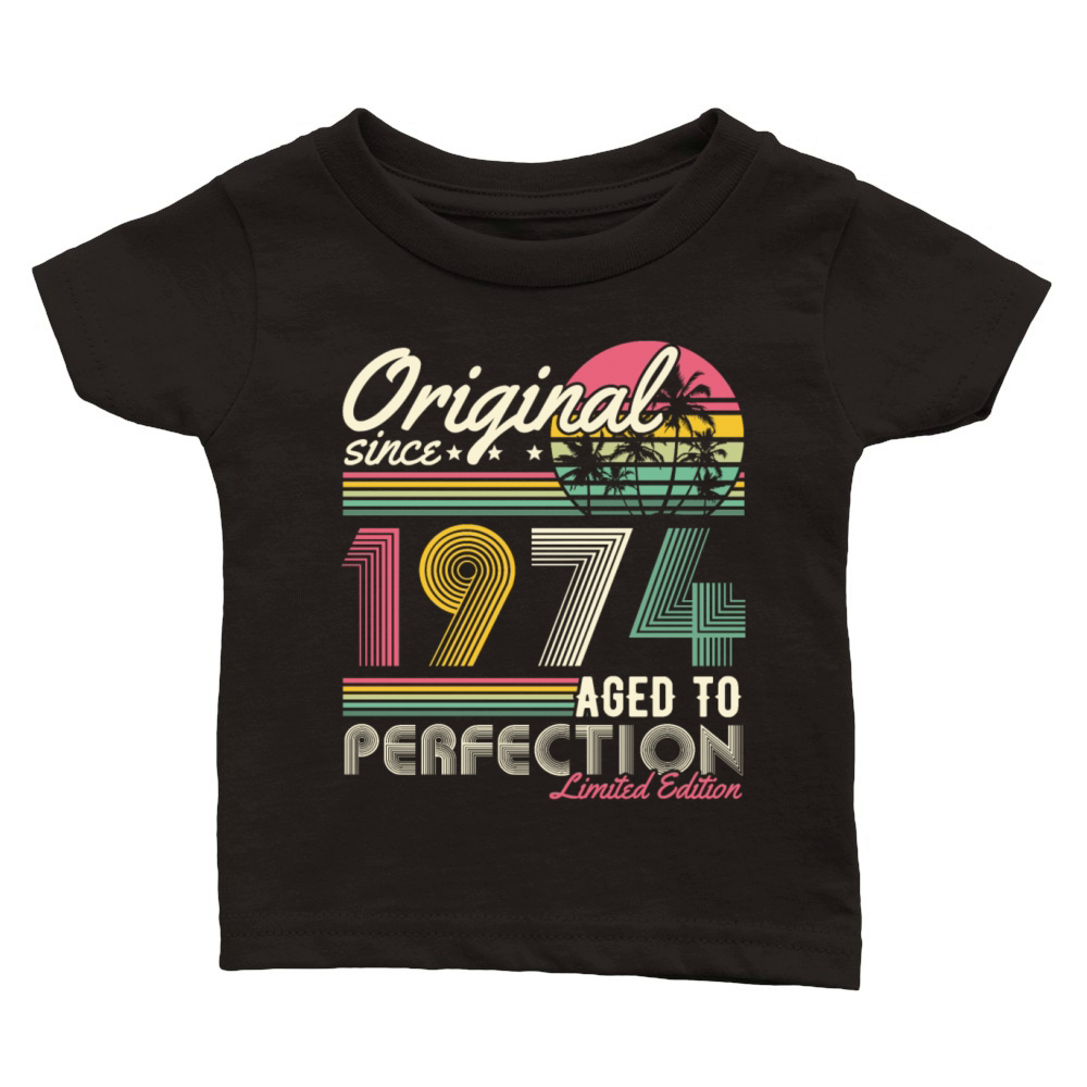 Original 1974 Vintage Retro 50th birthday Classic Baby Crewneck T-shirt