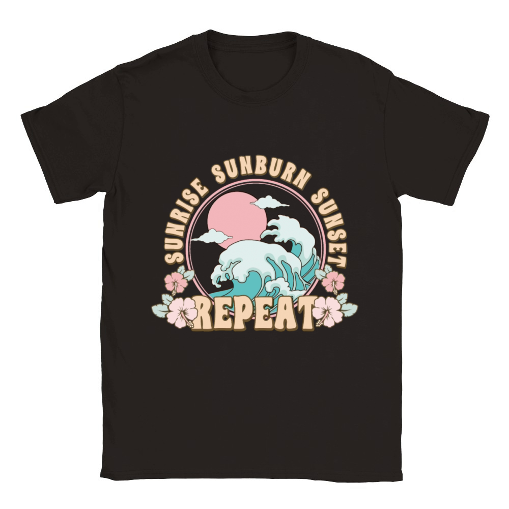 beach summertime Classic Kids Crewneck T-shirt