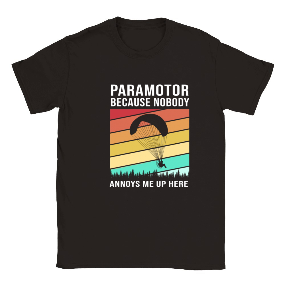 Nobody Annoys Me Up Here Retro Colorful Paramotor Classic Kids Crewneck T-shirt