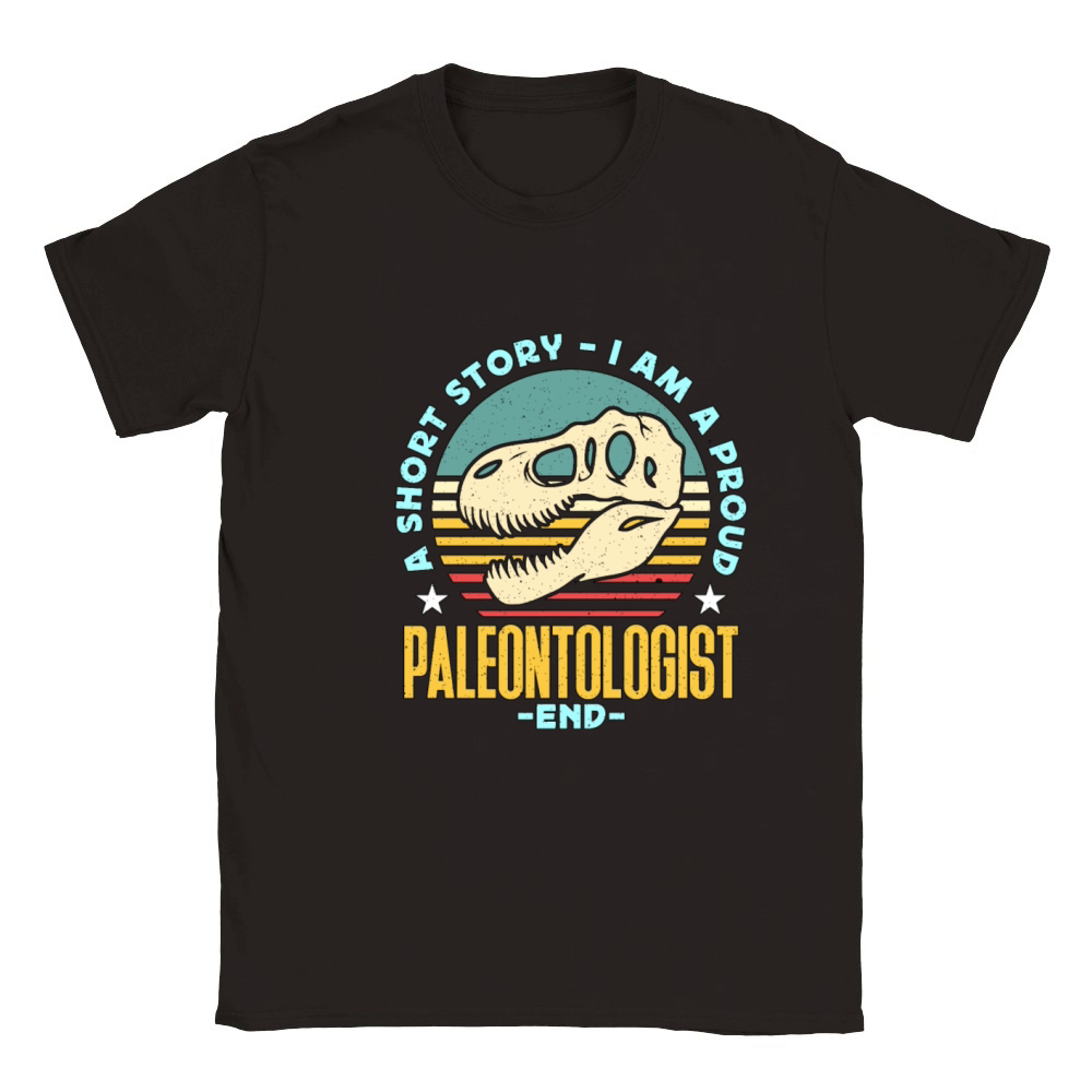 Paleontologist A Short Story I Am A Fossil Hunter Classic Kids Crewneck T-shirt