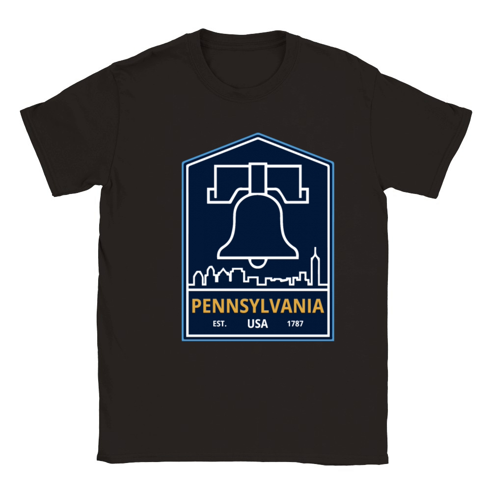 Vintage Pennsylvania Emblem with Liberty Bell Classic Kids Crewneck T-shirt