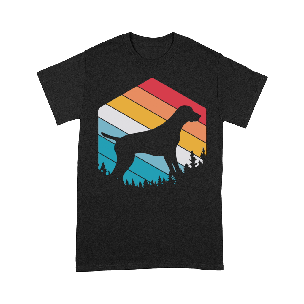 Retro Dog Silhouette German Shorthaired Pointer Comfort T-shirt