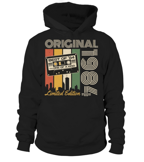 1984 Jahrgang geboren Vintage Retro Geburtstag Hoodie Unisex