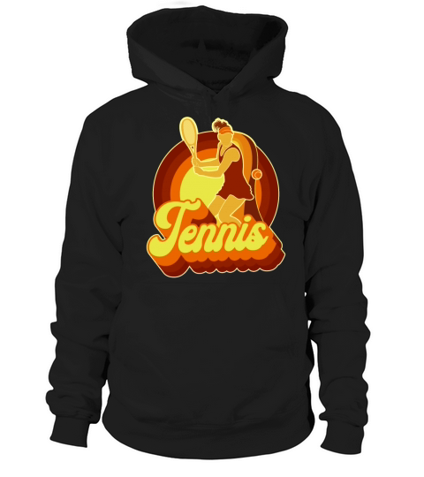 Funny Tennis Player Racket Retro Hoodie Unisex
