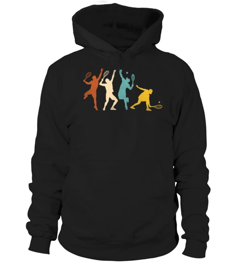 Funny Tennis Player Racket Retro Hoodie Unisex
