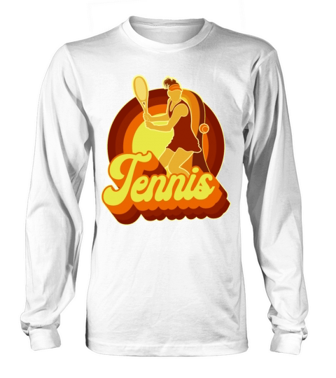 Funny Tennis Player Racket Retro Long sleeved Unisex