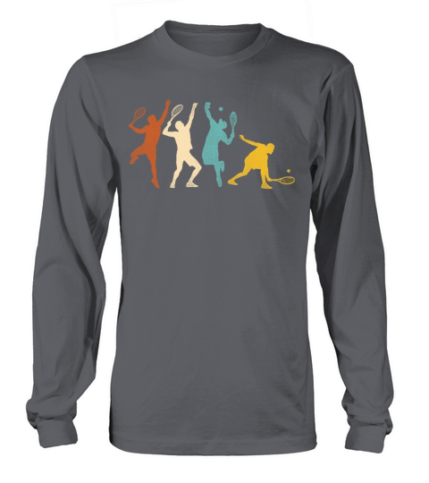 Funny Tennis Player Racket Retro Long sleeved Unisex