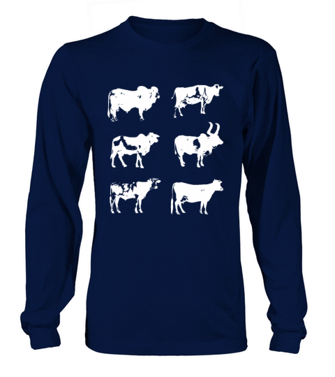 Vintage Cow Lover Men Farm Animals Retro Cows Long sleeved Unisex