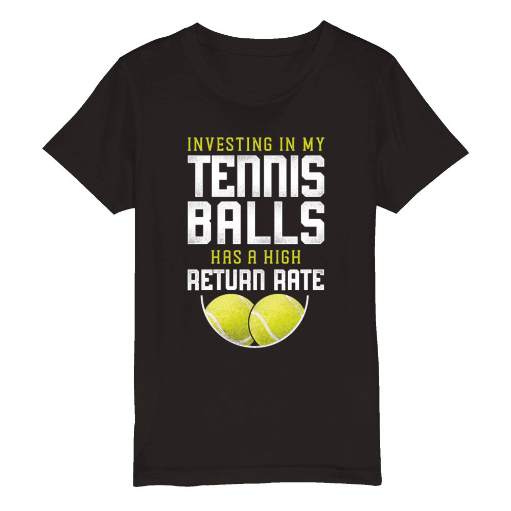 Funny Tennis Player Racket Pun Organic Kids Crewneck T-shirt