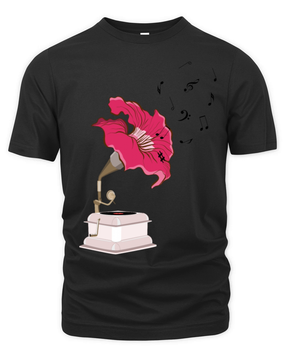 Floral gramophone Organic Unisex T-shirt