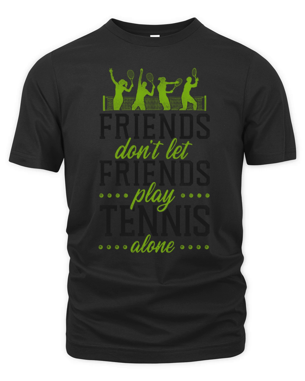 Funny Tennis Player Racket Friends Organic Unisex T-shirt