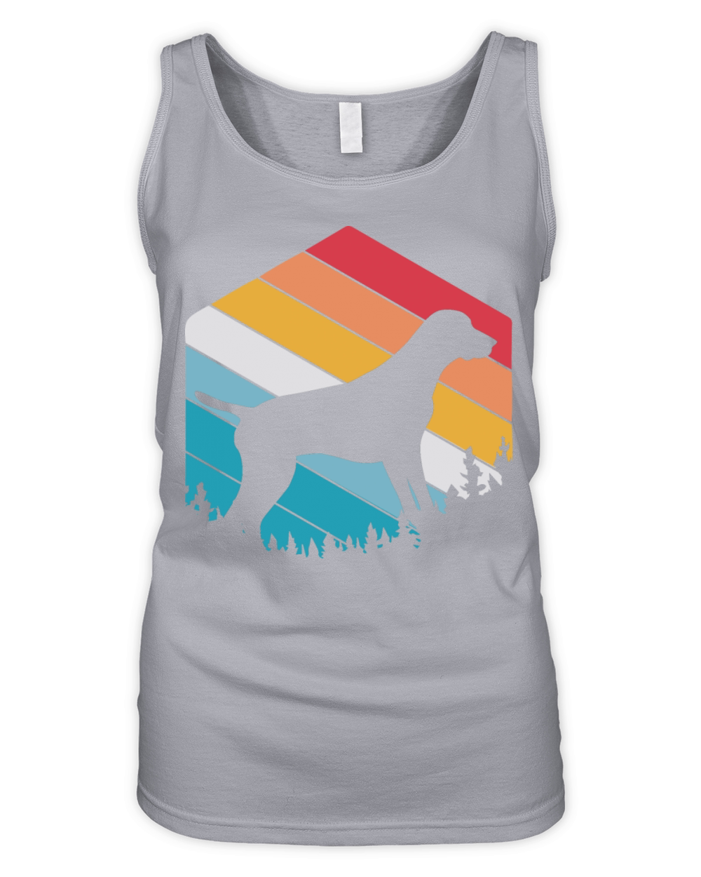Retro Dog Silhouette German Shorthaired Pointer Organic Women's Tank Top