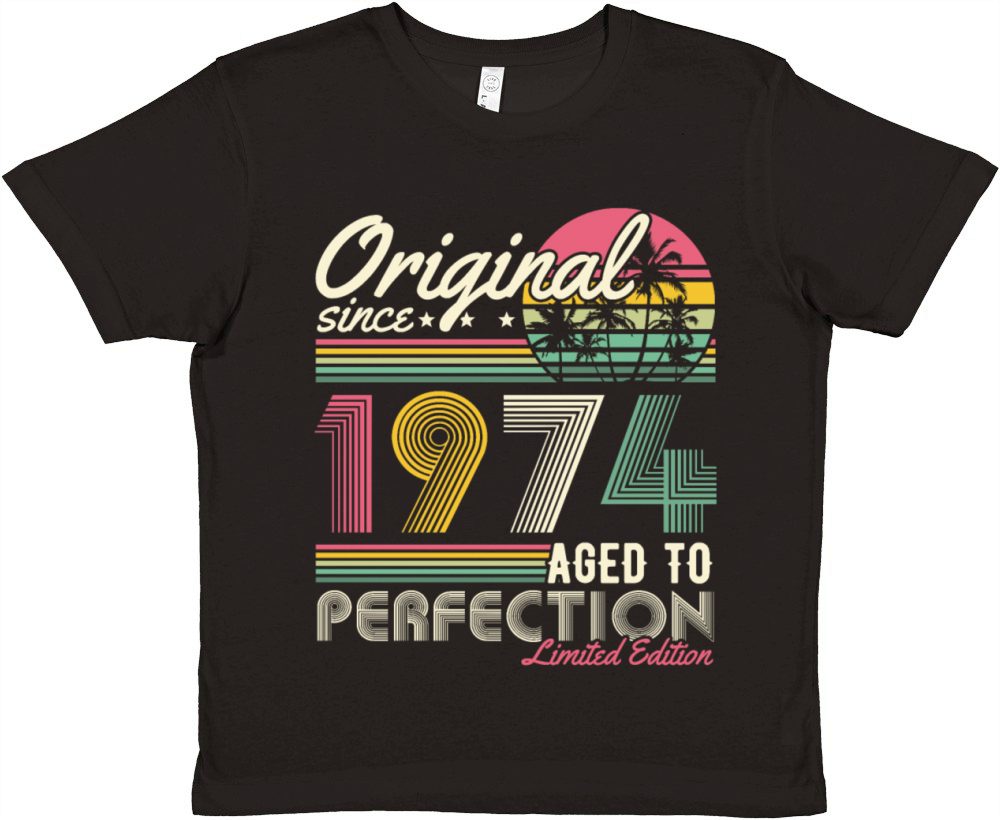 Original 1974 Vintage Retro 50th birthday Premium Kids Crewneck T-shirt
