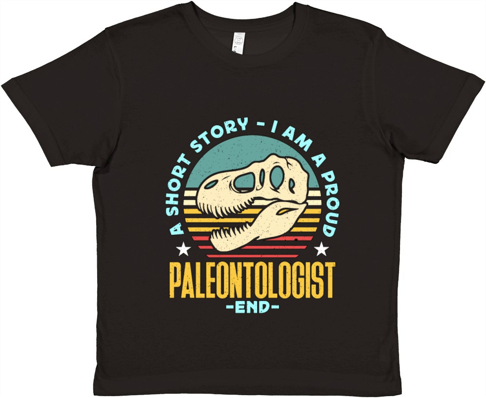 Paleontologist A Short Story I Am A Fossil Hunter Premium Kids Crewneck T-shirt