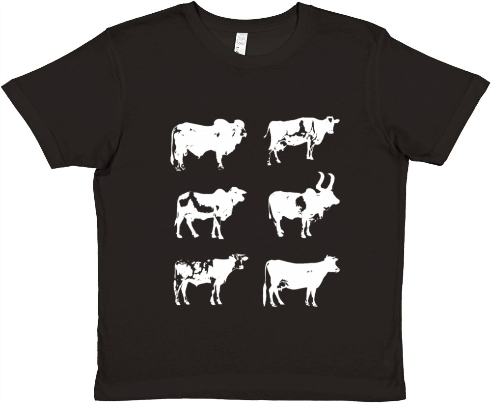 Vintage Cow Lover Men Farm Animals Retro Cows Premium Kids Crewneck T-shirt