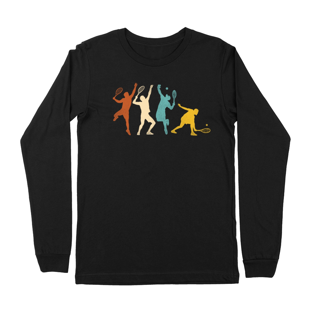 Funny Tennis Player Racket Retro Premium Long Sleeve
