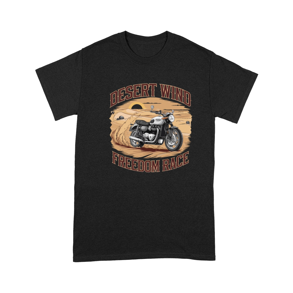 Vintage Desert Motorcycle Adventure Themed for a Premium T-shirt