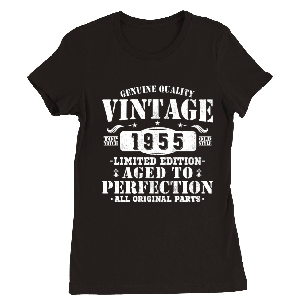 70 Years 1955 Vintage Retro Birthday Gift Premium Womens Crewneck T-shirt