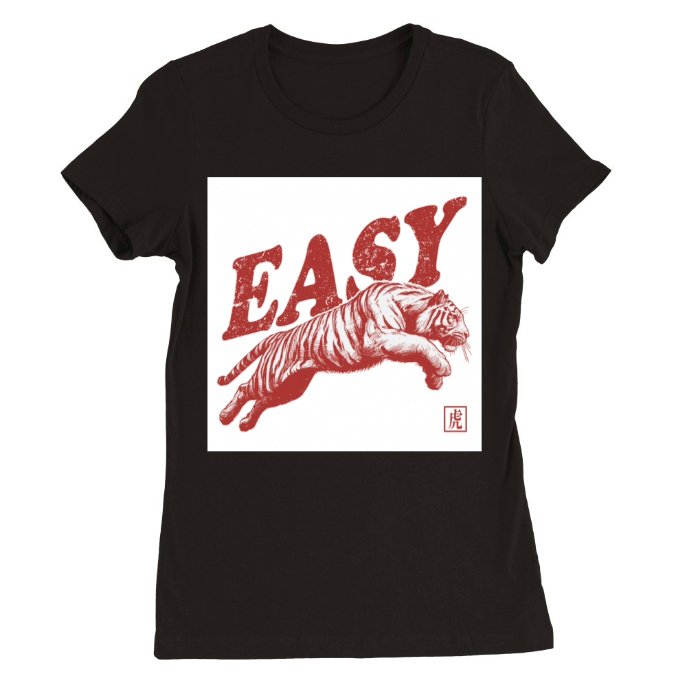 Vintage Tiger Throwback Design For Men Women Kids Premium Womens Crewneck T-shirt