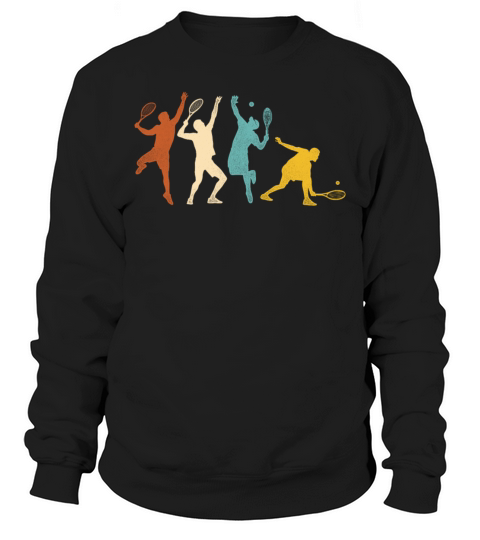 Funny Tennis Player Racket Retro Sweatshirt Unisex