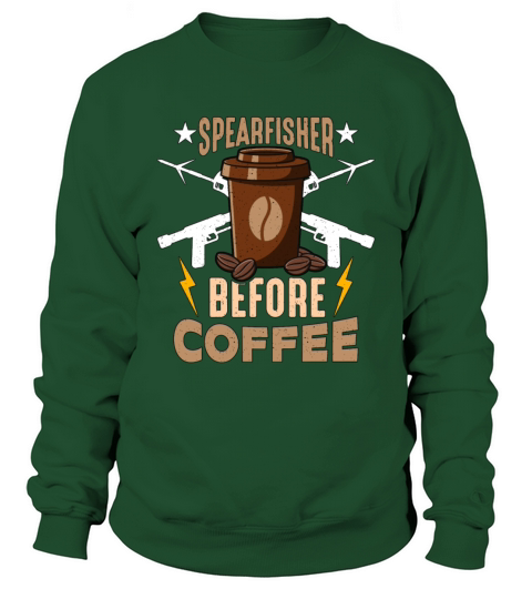 Spearfisher Before Coffee Snorkeling Coffee Lover Sweatshirt Unisex