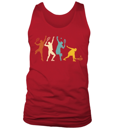 Funny Tennis Player Racket Retro Tank Top Unisex