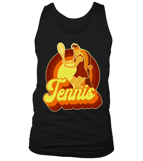 Funny Tennis Player Racket Retro Tank Top Unisex