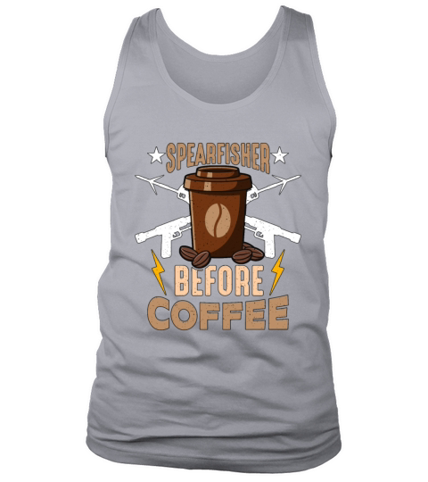 Spearfisher Before Coffee Snorkeling Coffee Lover Tank Top Unisex