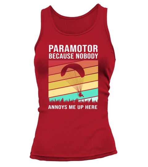 Nobody Annoys Me Up Here Retro Colorful Paramotor Tank top Woman