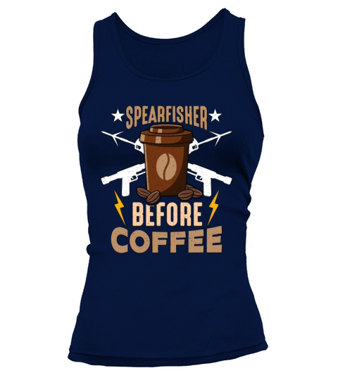 Spearfisher Before Coffee Snorkeling Coffee Lover Tank top Woman