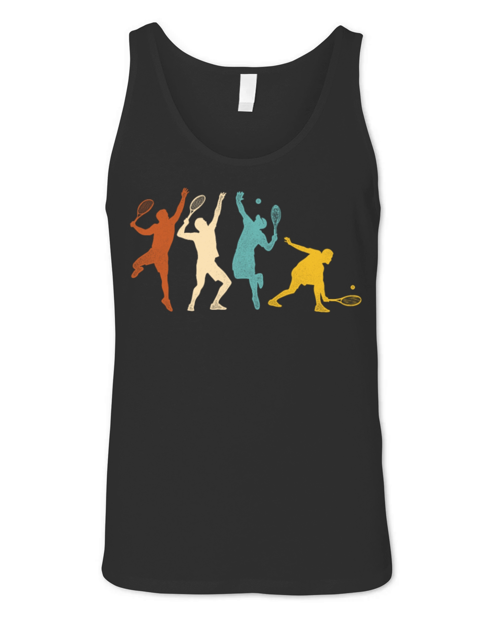 Funny Tennis Player Racket Retro Unisex Jersey Tank