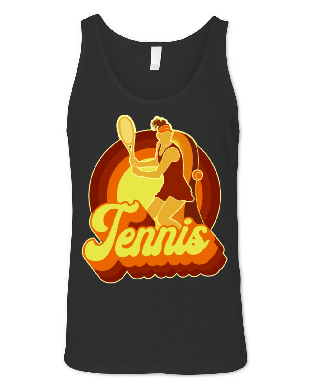 Funny Tennis Player Racket Retro Unisex Jersey Tank