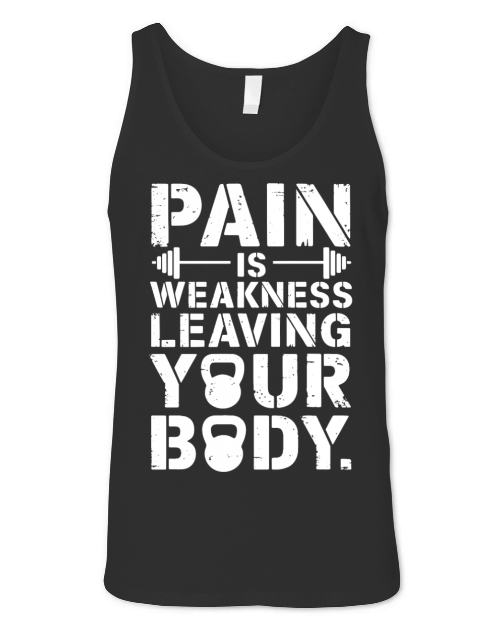 Pain Is Weakness Leaving Your Body Motivational Unisex Jersey Tank