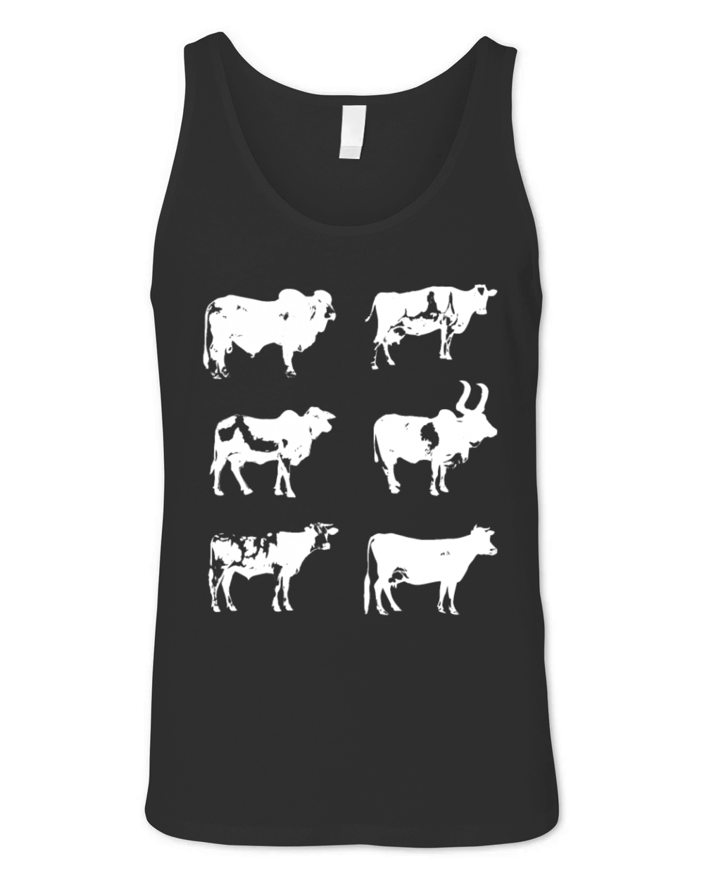 Vintage Cow Lover Men Farm Animals Retro Cows Unisex Jersey Tank