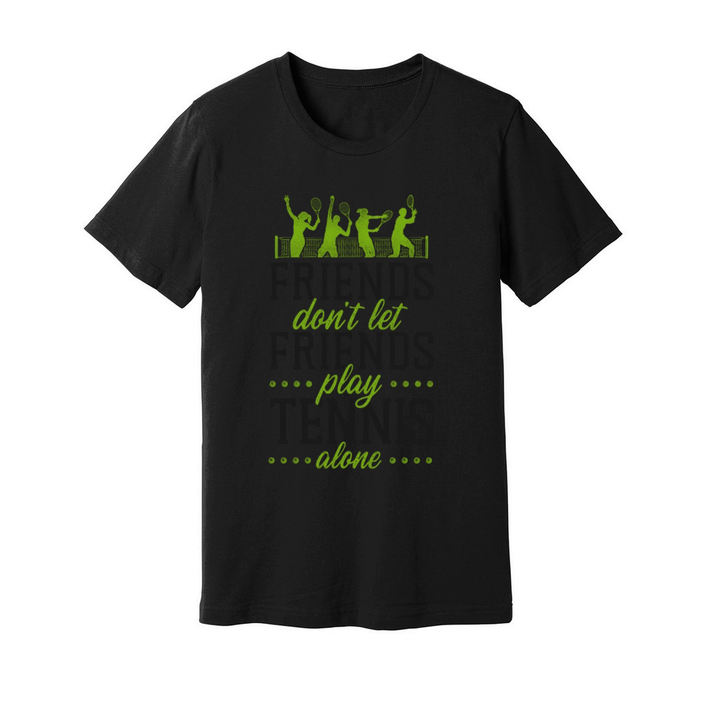 Funny Tennis Player Racket Friends Unisex Jersey Tee
