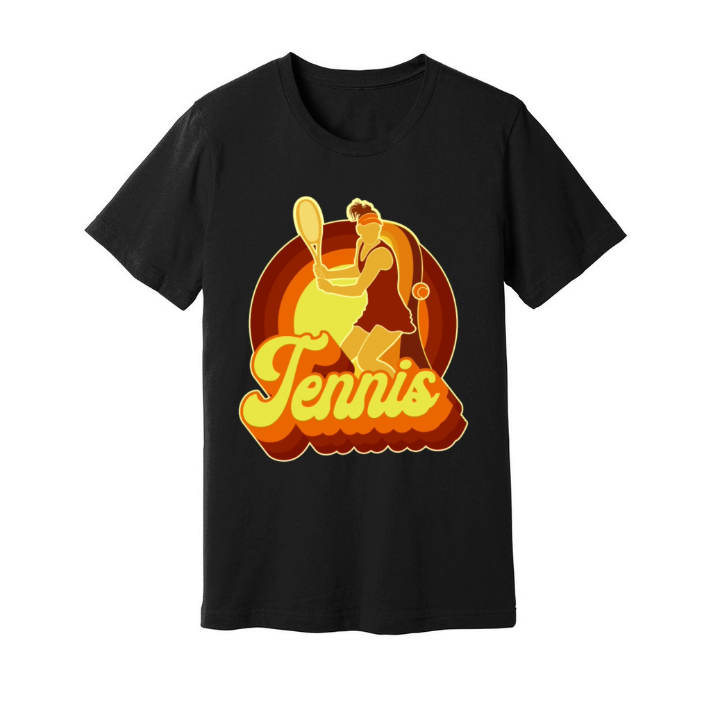 Funny Tennis Player Racket Retro Unisex Jersey Tee