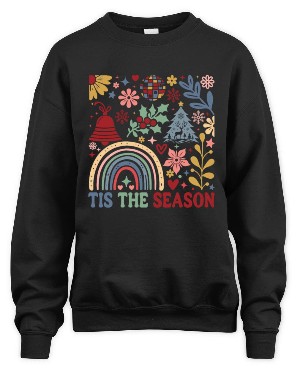 Boho Christmas Shirt - It’s the Season Xmas Tee Unisex Premium Crewneck Sweatshirt